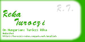 reka turoczi business card